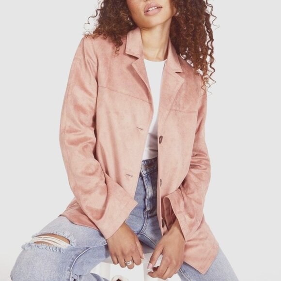 Sigrid Olsen Suede Leather Button Down Jacket or Top - Picture 2 of 13